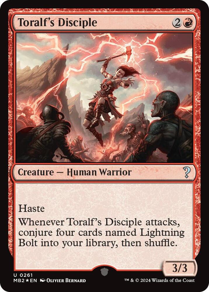 Magic Toralf's Disciple #261 Mystery Booster 2 Uncommon Foil Near Mint English Trading Card — catalog front, TCGplayer SKU 8088174