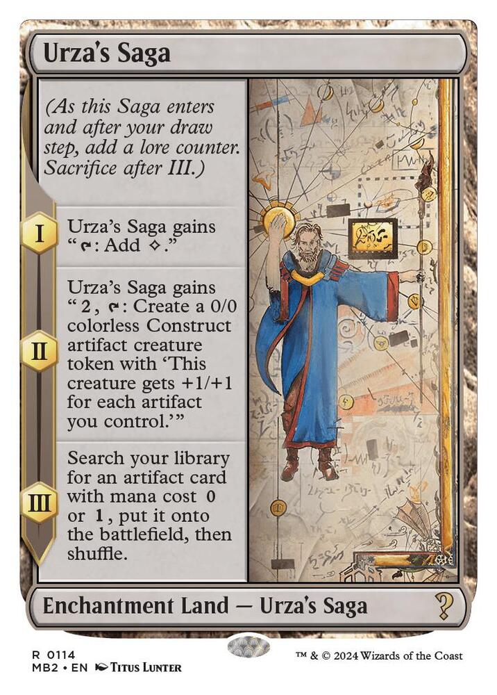 Magic Urza's Saga #114 Mystery Booster 2 White Border Non-Foil Near Mint English Trading Card — catalog front, TCGplayer SKU 8092030