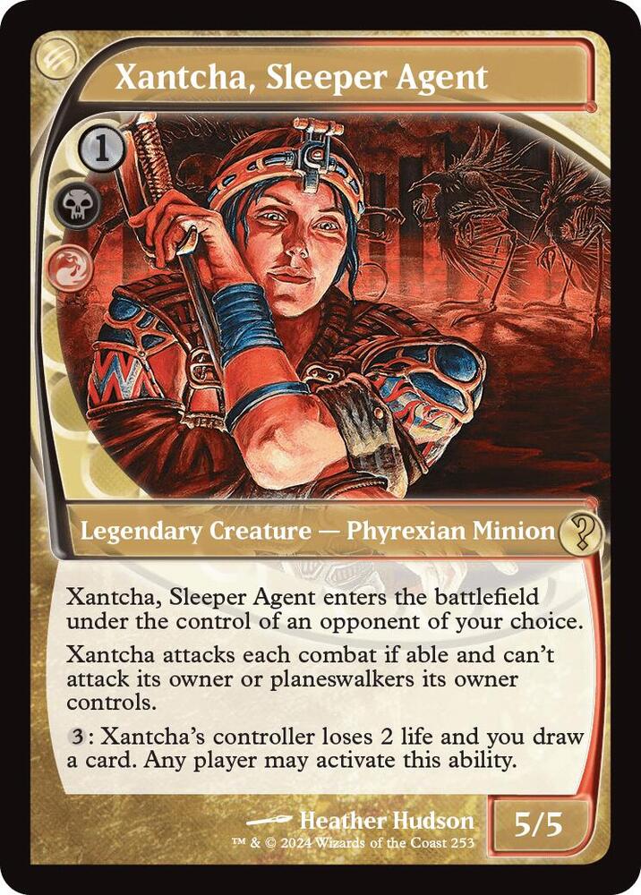 Magic Xantcha, Sleeper Agent #253 Mystery Booster 2 Future Sight Foil Near Mint English Trading Card — catalog front, TCGplayer SKU 8092440