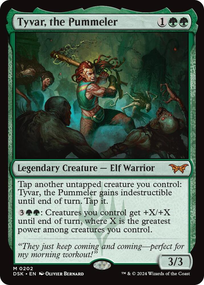 Magic Tyvar, the Pummeler #202 Duskmourn: House of Horror Mythic Rare Non-Foil Near Mint English Trading Card — catalog front, TCGplayer SKU 8164736