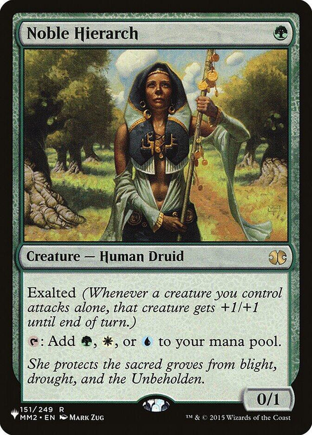 Magic Noble Hierarch #151/249 The List Reprints Rare Non-Foil Near Mint English Trading Card — catalog front, TCGplayer SKU 8247871