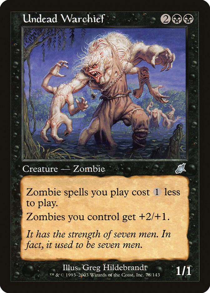 Magic Undead Warchief #78 Scourge Uncommon Foil Heavily Played English Trading Card — catalog front, TCGplayer SKU 826293