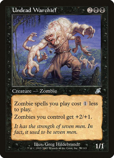 Magic Undead Warchief #78 Scourge Uncommon Foil Heavily Played English Trading Card — catalog front, TCGplayer SKU 826293