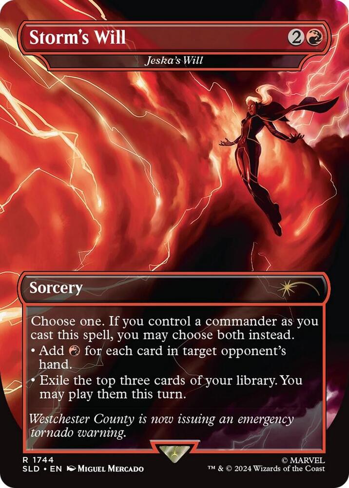 Magic Storm's Will - Jeska's Will #1744 Secret Lair Drop Series Rainbow Foil Foil Near Mint Trading Card