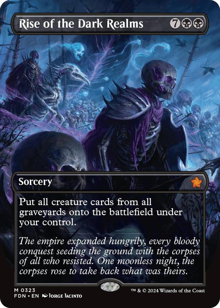 Magic Rise of the Dark Realms #323 Foundations Borderless Foil Near Mint Trading Card