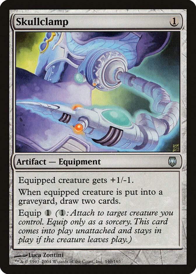 Magic Skullclamp #140 Darksteel Uncommon Foil Lightly Played Trading Card