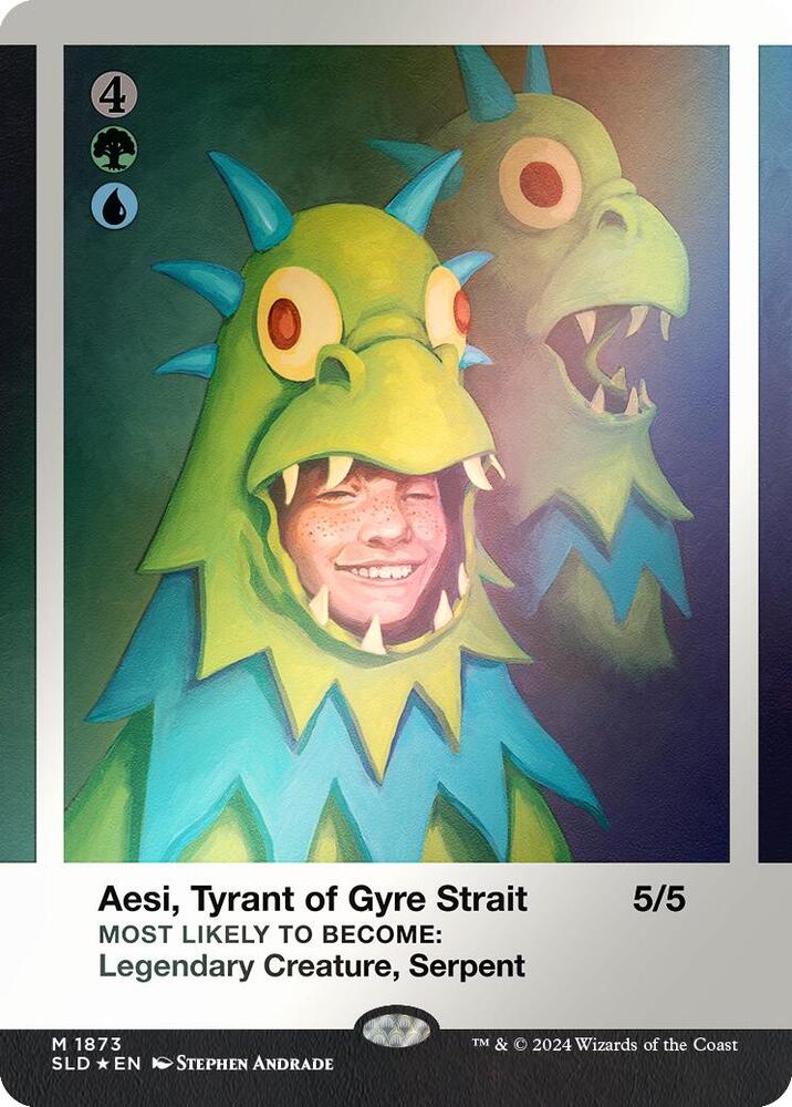 Magic Aesi, Tyrant of Gyre Strait #1873 Secret Lair Drop Series Rainbow Foil Foil Near Mint English Trading Card — catalog front, TCGplayer SKU 8644936