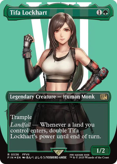 Magic Tifa Lockhart (Borderless) #536 FINAL FANTASY Surge Foil Foil Near Mint Trading Card