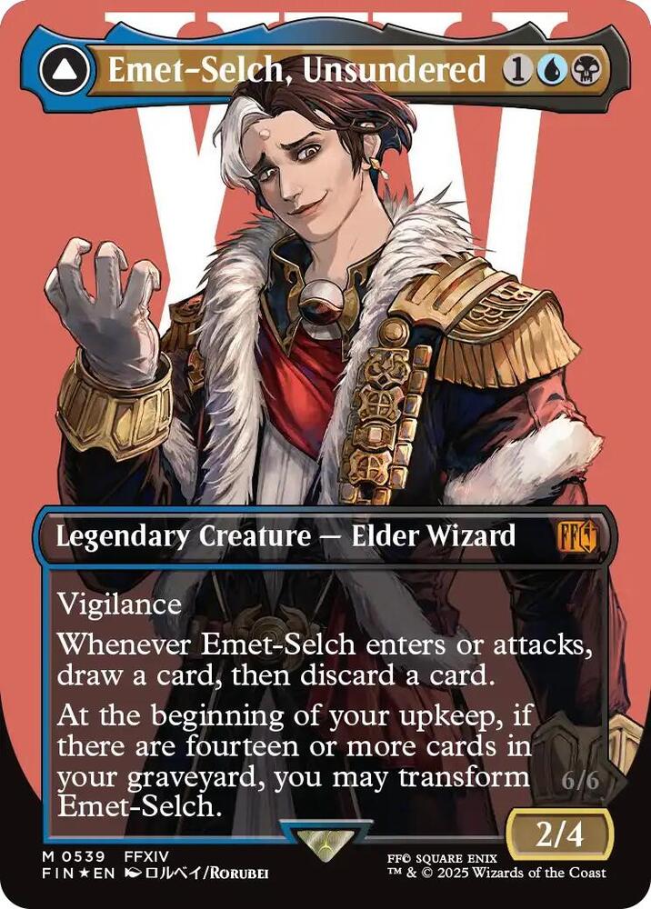 Magic Emet-Selch, Unsundered (Borderless) #539 FINAL FANTASY Surge Foil Foil Near Mint Trading Card