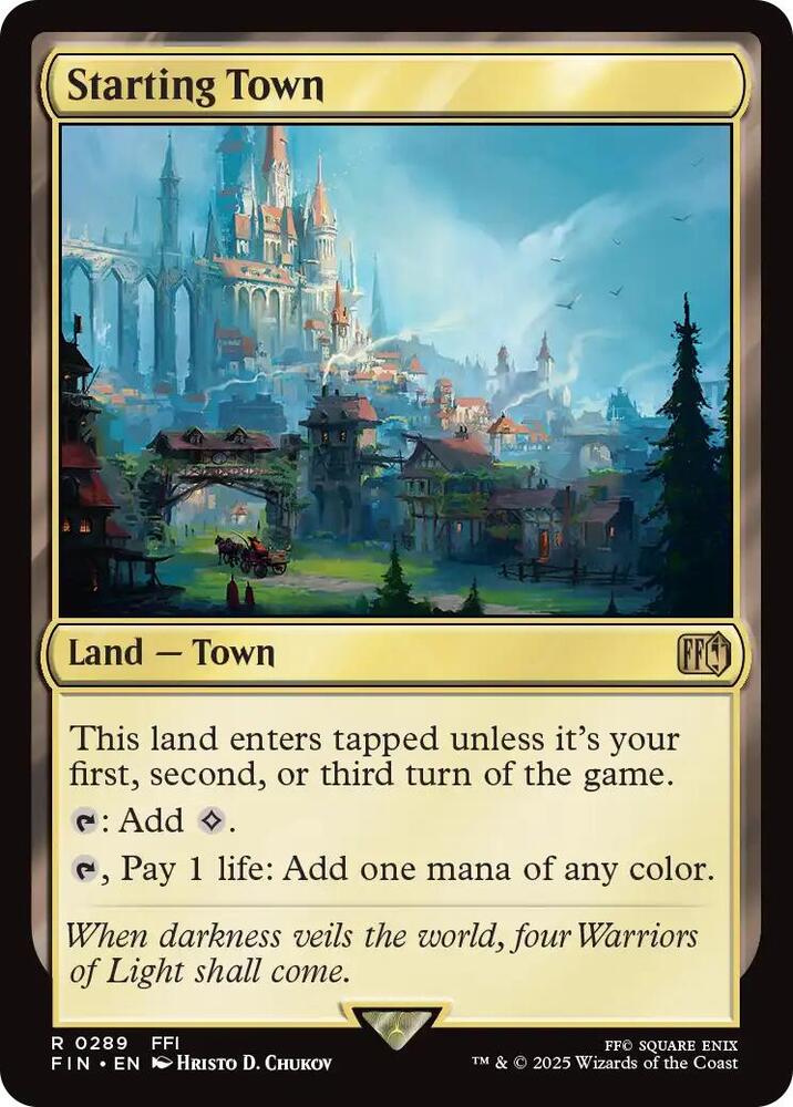 Magic Starting Town #289 FINAL FANTASY Rare Foil Near Mint English Trading Card — catalog front, TCGplayer SKU 8713346