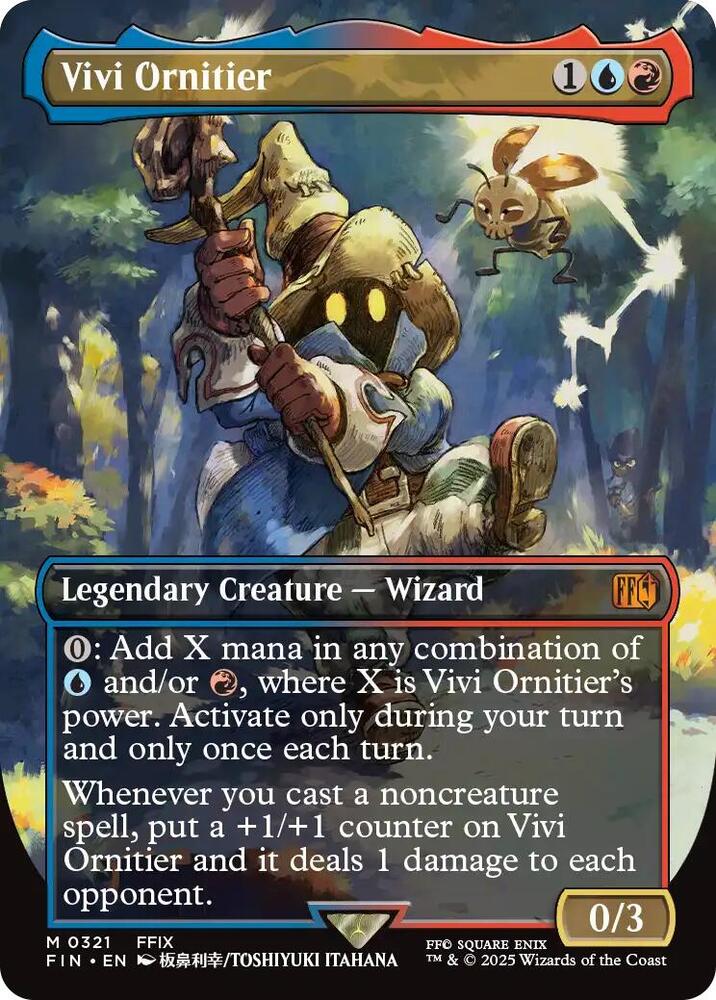 Magic Vivi Ornitier #321 FINAL FANTASY Borderless Non-Foil Near Mint English Trading Card — catalog front, TCGplayer SKU 8717495