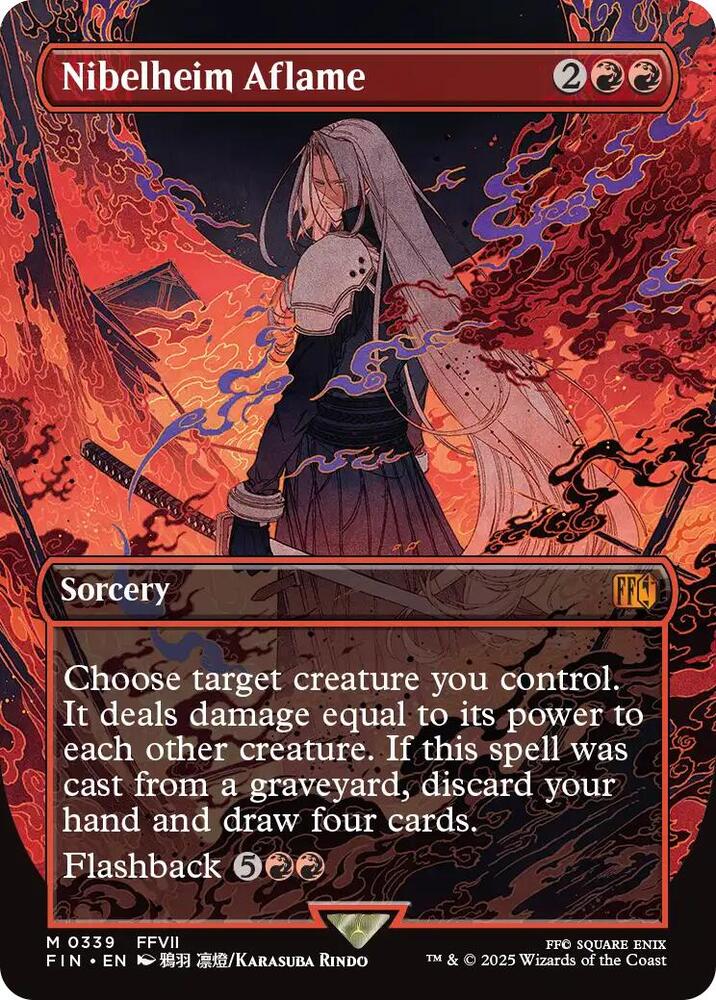 Magic Nibelheim Aflame #339 FINAL FANTASY Borderless Foil Near Mint Trading Card