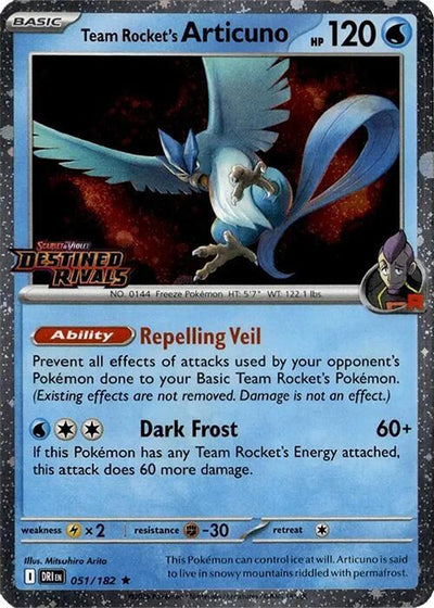 Team Rocket's Articuno - 051/182 (Cosmos Holo) : 051/182