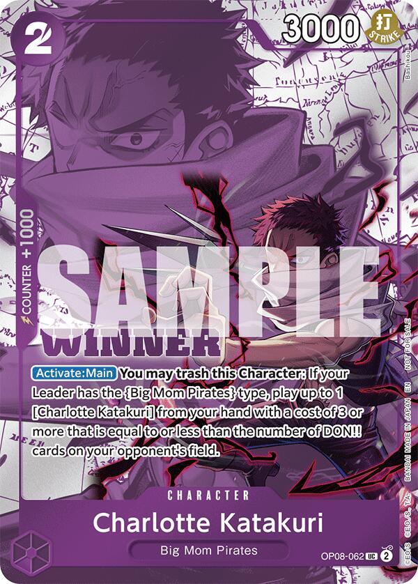 One Piece Card Game Charlotte Katakuri #OP08-062 One Piece Promotion Cards Winner Pack 2025 Vol. 3 Foil Near Mint English Trading Card — catalog front, TCGplayer SKU 8798125