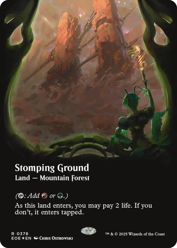 Magic Stomping Ground (Borderless) #378 Edge of Eternities Galaxy Foil Foil Near Mint Trading Card
