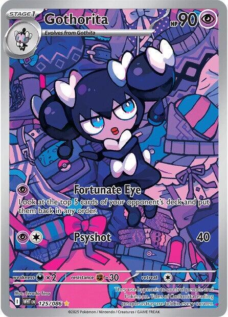 Pokémon Gothorita #125/086 SV: White Flare Illustration Rare Holofoil Near Mint Trading Card