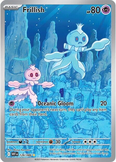 Pokémon Frillish #126/086 SV: White Flare Illustration Rare Holofoil Near Mint English Trading Card — catalog front, TCGplayer SKU 8813432