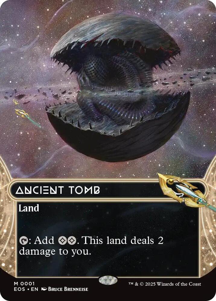 Magic Ancient Tomb (0001) #1 Edge of Eternities: Stellar Sights Borderless Non-Foil Near Mint English Trading Card — catalog front, TCGplayer SKU 8827864