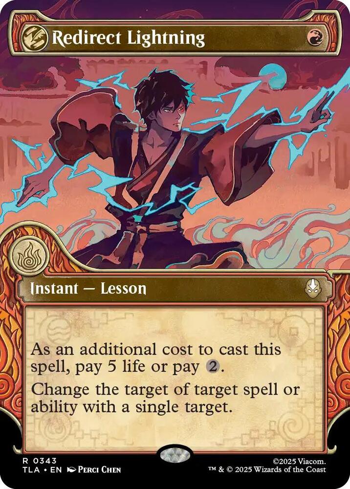 Magic Redirect Lightning #343 Avatar: The Last Airbender Showcase Foil Near Mint Trading Card