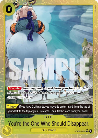 One Piece Card Game You're the One Who Should Disappear #OP06-115 Premium Booster -The Best- Vol. 2 Alternate Art Foil Near Mint English Trading Card — catalog front, TCGplayer SKU 8947713