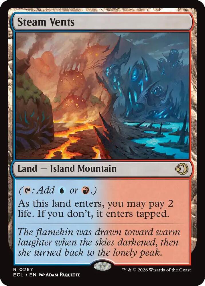 Magic Steam Vents #267 Lorwyn Eclipsed Rare Foil Near Mint English Trading Card — catalog front, TCGplayer SKU 8951747