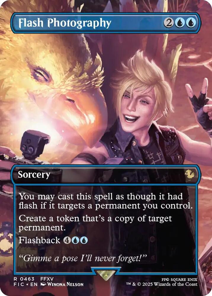 Magic Flash Photography #463 Commander: FINAL FANTASY Borderless Foil Near Mint English Trading Card — catalog front, TCGplayer SKU 8952486