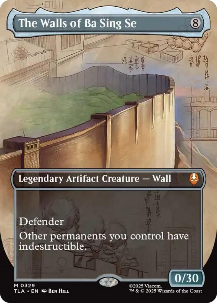 Magic The Walls of Ba Sing Se #329 Avatar: The Last Airbender Borderless Non-Foil Near Mint Trading Card