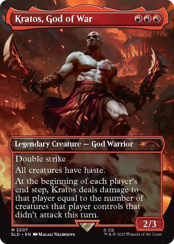 Magic Kratos, God of War #2207 Secret Lair Drop Series Mythic Rare Foil Near Mint Trading Card
