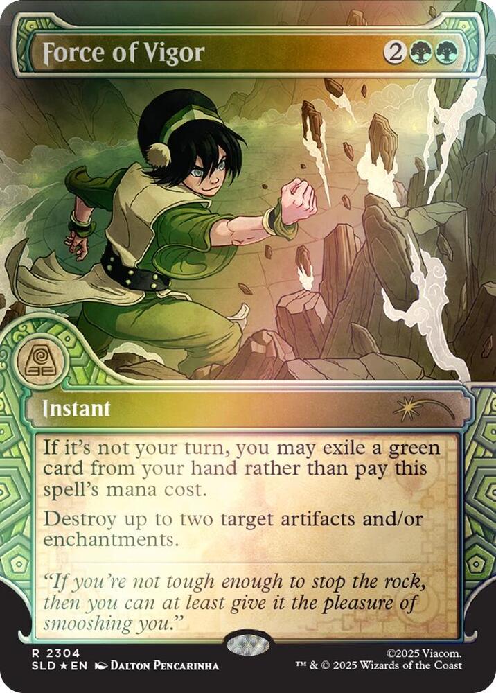 Magic Force of Vigor #2304 Secret Lair Drop Series Rainbow Foil Foil Near Mint English Trading Card — catalog front, TCGplayer SKU 9025259