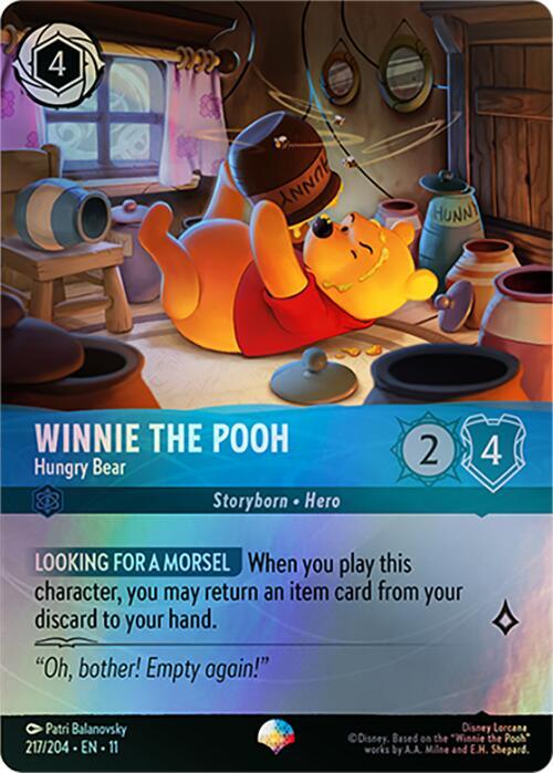 Lorcana TCG Winnie the Pooh - Hungry Bear #217/204 Winterspell Epic Holofoil Near Mint English Trading Card — catalog front, TCGplayer SKU 9132985