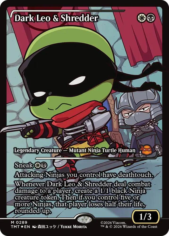 Magic Dark Leo & Shredder #289 Teenage Mutant Ninja Turtles Showcase Foil Near Mint English Trading Card — catalog front, TCGplayer SKU 9149581