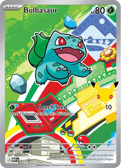 Pokémon Bulbasaur #037 ME: Mega Evolution Promo Promo Holofoil Near Mint Trading Card