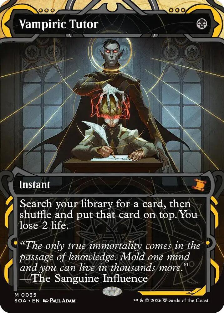 Magic Vampiric Tutor #35 Secrets of Strixhaven: Mystical Archive Mythic Rare Non-Foil Near Mint Trading Card