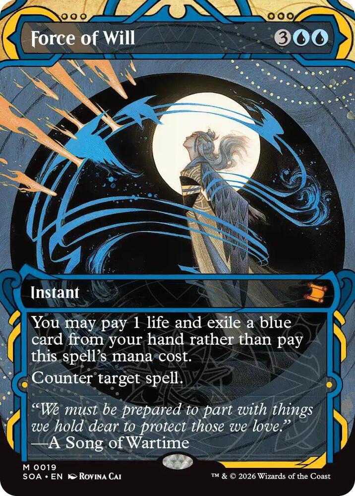 Magic Force of Will #19 Secrets of Strixhaven: Mystical Archive Mythic Rare Non-Foil Near Mint Trading Card