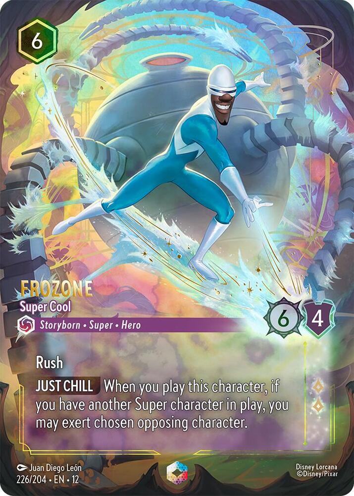 Lorcana TCG Frozone - Super Cool #226/204 Wilds Unknown Enchanted Holofoil Near Mint Trading Card