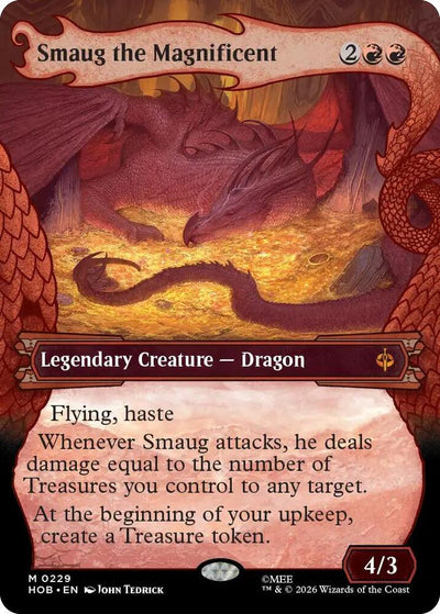 Magic Smaug the Magnificent #229 The Hobbit Showcase Foil Near Mint Trading Card