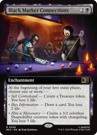 Magic Black Market Connections #346 Commander: Marvel Super Heroes Extended Art Non-Foil Near Mint English Trading Card — catalog front, TCGplayer SKU 9361687