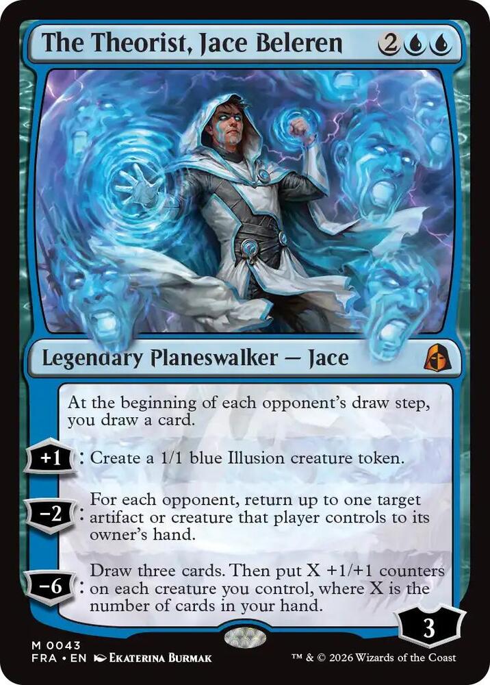 Magic The Theorist, Jace Beleren #43 Reality Fracture Mythic Rare Foil Near Mint English Trading Card — catalog front, TCGplayer SKU 9412507