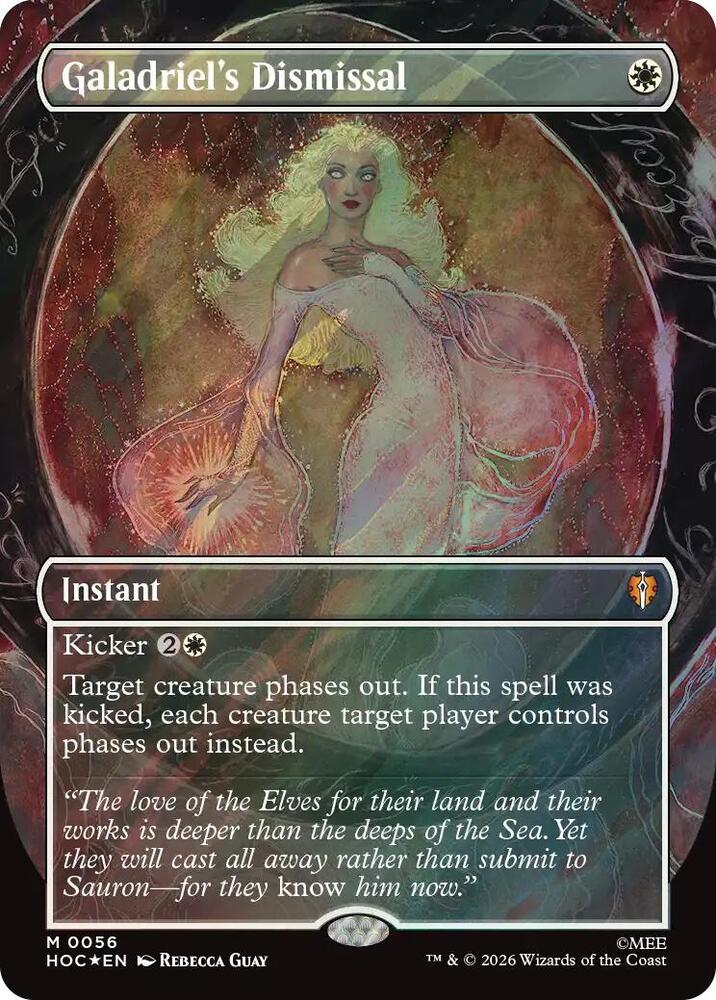 Magic Galadriel's Dismissal (Borderless) #56 The Hobbit: Eternal-Legal Surge Foil Foil Near Mint Trading Card