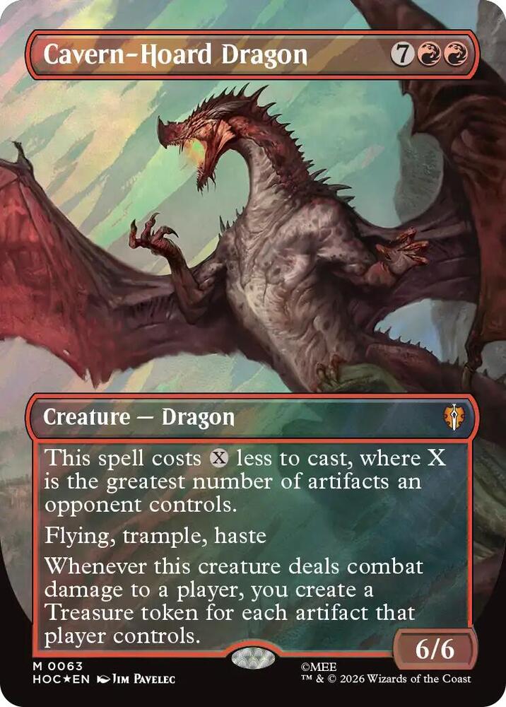 Magic Cavern-Hoard Dragon (Borderless) #63 The Hobbit: Eternal-Legal Surge Foil Foil Near Mint Trading Card