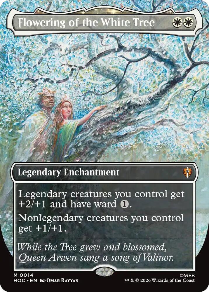 Magic Flowering of the White Tree #14 The Hobbit: Eternal-Legal Borderless Non-Foil Near Mint English Trading Card — catalog front, TCGplayer SKU 9425824