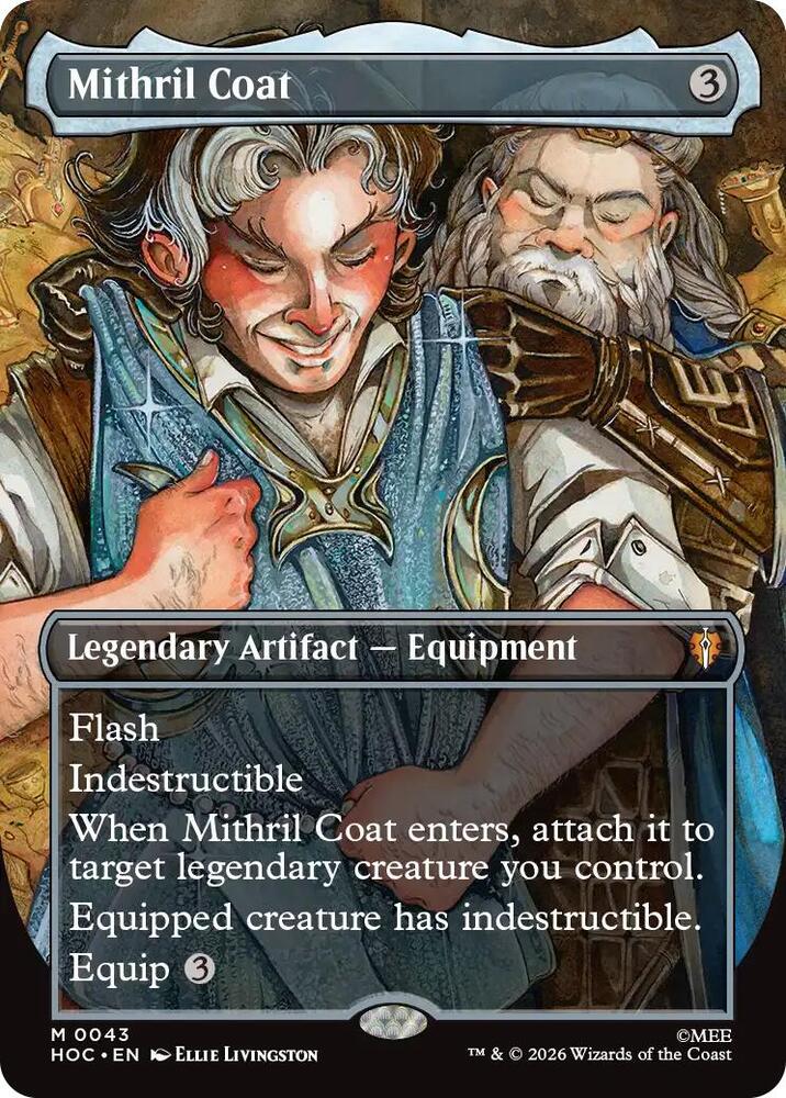 Magic Mithril Coat #43 The Hobbit: Eternal-Legal Borderless Foil Near Mint English Trading Card — catalog front, TCGplayer SKU 9427098