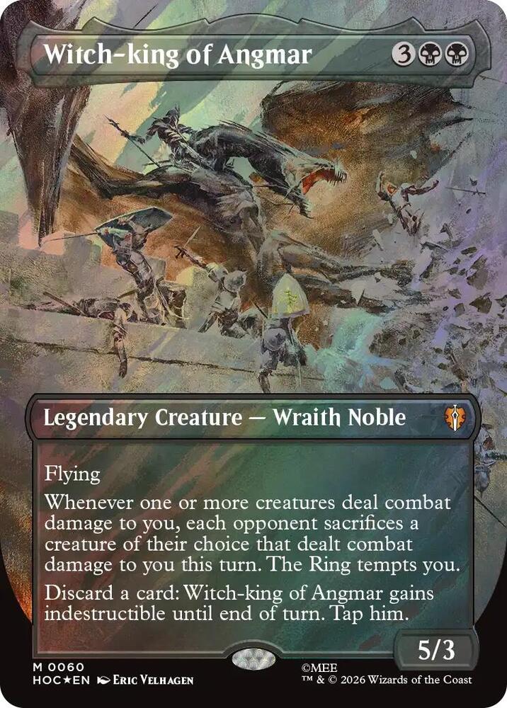 Magic Witch-king of Angmar (Borderless) #60 The Hobbit: Eternal-Legal Surge Foil Foil Near Mint Trading Card