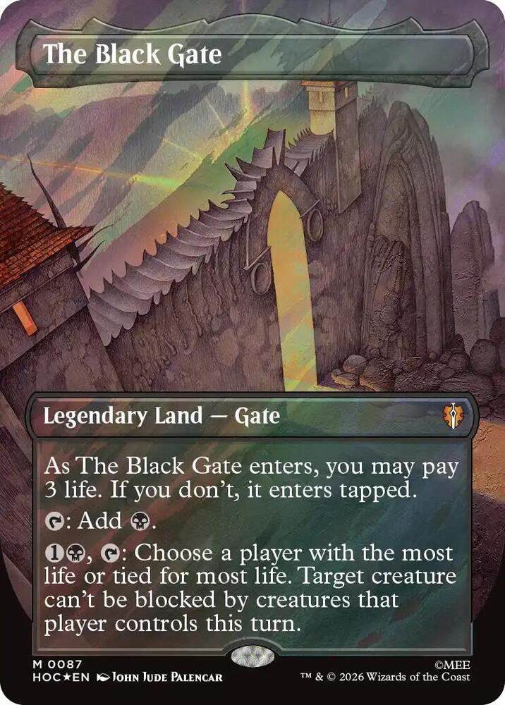 Magic The Black Gate (Borderless) #87 The Hobbit: Eternal-Legal Surge Foil Foil Near Mint Trading Card