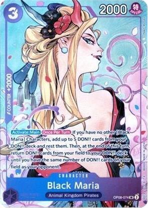 One Piece Card Game Black Maria #OP08-074 One Piece Promotion Cards Dash Pack 2025 Foil Near Mint English Trading Card — catalog front, TCGplayer SKU 9459861