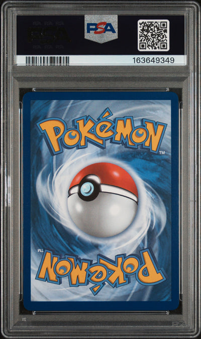 Pokémon Meowth EX #121 Perfect Order Special Illustration Rare 2026 English PSA 10, back of PSA slab with certification label, cert 163649349