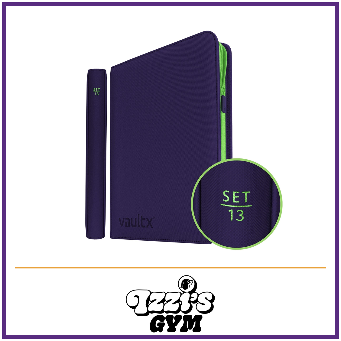 Vault X 9-Pocket Exo-Tec Zip Binder SET13 — SET13 (First Edition), manufacturer front-cover photo in approved Izzi’s Gym frame