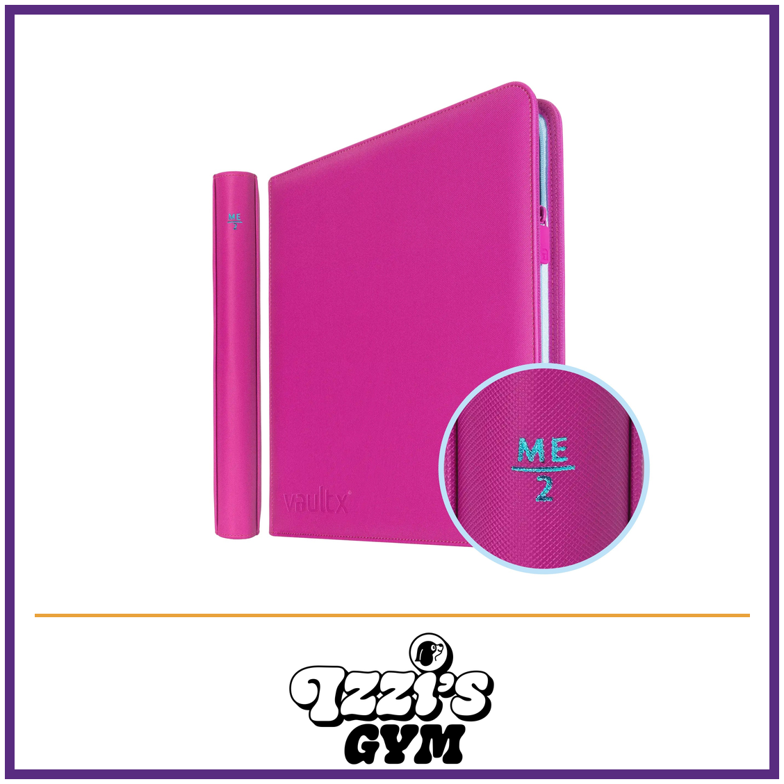 Vault X 12-Pocket Exo-Tec Zip Binder ME2 — ME2 (Unlimited), manufacturer front-cover photo in approved Izzi’s Gym frame