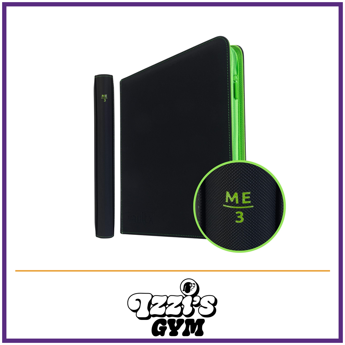 Vault X 12-Pocket Exo-Tec Zip Binder ME3 — ME3 (First Edition), manufacturer front-cover photo in approved Izzi’s Gym frame