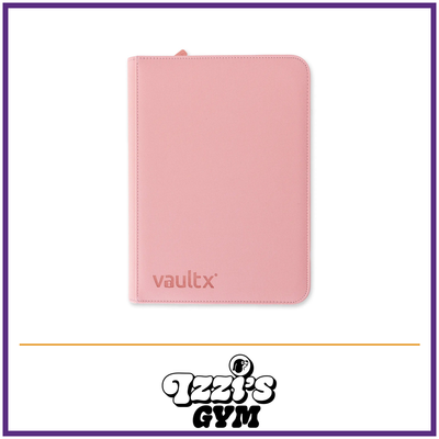 Vault X 9-Pocket Exo-Tec Zip Binder Just Pink — Just Pink, manufacturer front-cover photo in approved Izzi’s Gym frame